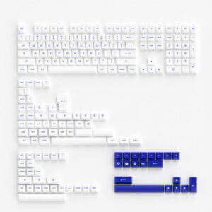 AKKO Keycap set – Blue on White (PBT Double-