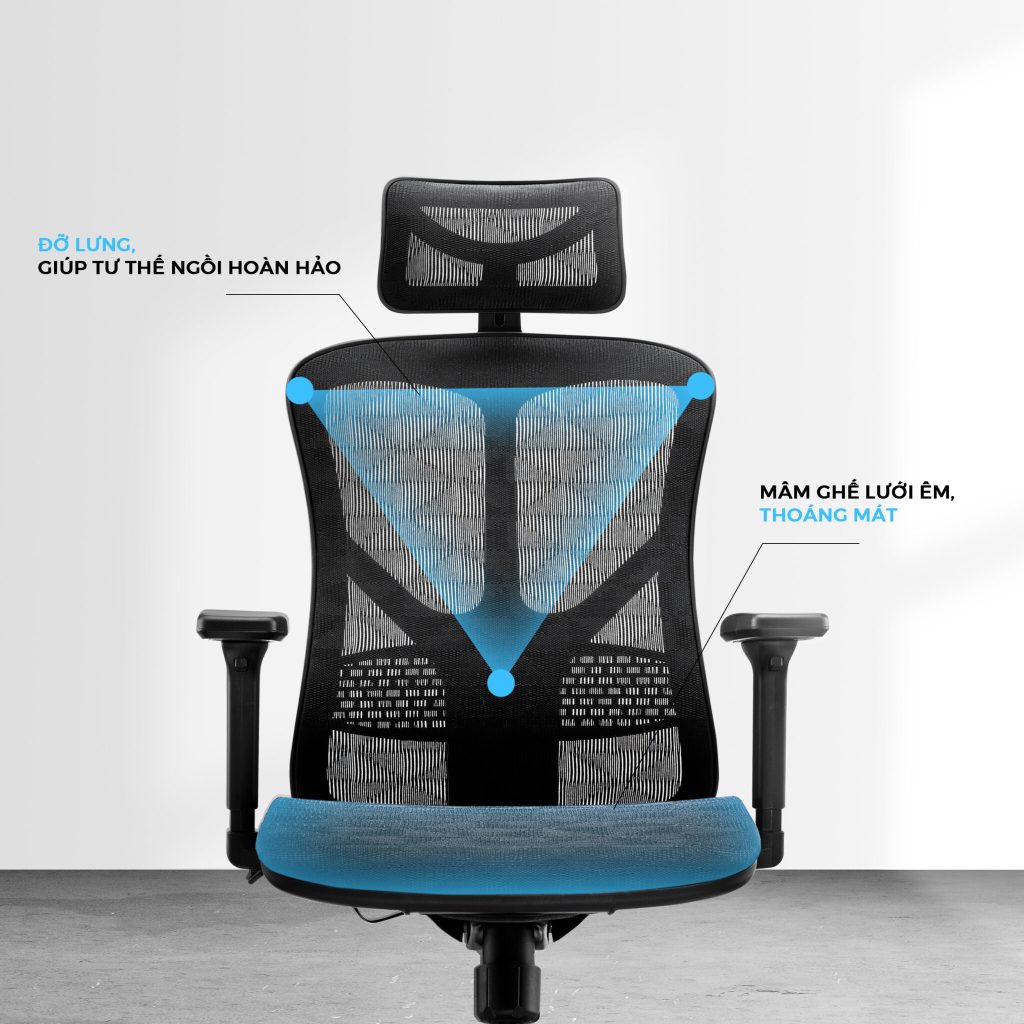 Ghế công thái học WARRIOR Ergonomic Marshal-WEC 610