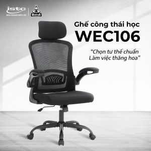 Ghế công thái học ergonomic WARRIOR – Pawn series – WEC106 Black